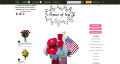 Desktop Screenshot of houseofivyfloral.com